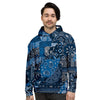 Bandana Blue Paisley Print Pattern Men's Hoodie-grizzshop