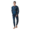 Bandana Blue Paisley Print Pattern Men's Pajamas-grizzshop