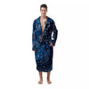 Bandana Blue Paisley Print Pattern Men's Robe-grizzshop