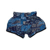 Bandana Blue Paisley Print Pattern Muay Thai Boxing Shorts-grizzshop