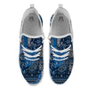 Bandana Blue Paisley Print Pattern White Athletic Shoes-grizzshop