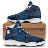 Bandana Blue Paisley Print Pattern White Basketball Shoes-grizzshop