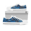 Bandana Blue Paisley Print Pattern White Low Top Shoes-grizzshop