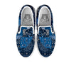 Bandana Blue Paisley Print Pattern White Slip On Shoes-grizzshop