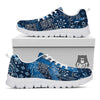 Bandana Blue Paisley Print Pattern White Sneaker-grizzshop