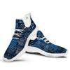 Bandana Blue Paisley Print Pattern White Walking Shoes-grizzshop