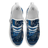 Bandana Blue Paisley Print Pattern White Walking Shoes-grizzshop