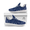 Bandana Blue Paisley Print White Athletic Shoes-grizzshop