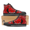 Bandana Red Hannya Demon Print Black High Top Shoes-grizzshop