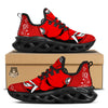 Bandana Red Hannya Demon Print Black Running Shoes-grizzshop