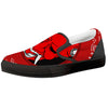 Bandana Red Hannya Demon Print Black Slip On Shoes-grizzshop