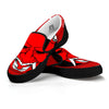 Bandana Red Hannya Demon Print Black Slip On Shoes-grizzshop