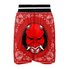 Bandana Red Hannya Demon Print Boxing Shorts-grizzshop