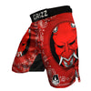 Bandana Red Hannya Demon Print MMA Shorts-grizzshop