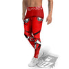 Bandana Red Hannya Demon Print Men's Leggings-grizzshop