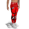 Bandana Red Hannya Demon Print Men's Leggings-grizzshop