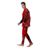 Bandana Red Hannya Demon Print Men's Pajamas-grizzshop