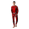 Bandana Red Hannya Demon Print Men's Pajamas-grizzshop