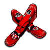 Bandana Red Hannya Demon Print Muay Thai Shin Guards-grizzshop