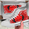 Bandana Red Hannya Demon Print White High Top Shoes-grizzshop