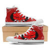 Bandana Red Hannya Demon Print White High Top Shoes-grizzshop