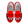 Bandana Red Hannya Demon Print White Slip On Shoes-grizzshop