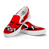 Bandana Red Hannya Demon Print White Slip On Shoes-grizzshop