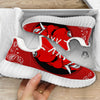 Bandana Red Hannya Demon Print White Walking Shoes-grizzshop