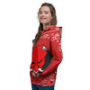 Bandana Red Hannya Demon Print Women's Hoodie-grizzshop