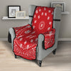 Bandana Red Paisley Print Armchair Protector-grizzshop