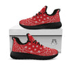 Bandana Red Paisley Print Black Athletic Shoes-grizzshop