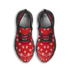 Bandana Red Paisley Print Black Running Shoes-grizzshop