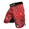 Bandana Red Paisley Print MMA Shorts-grizzshop