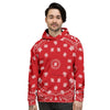 Bandana Red Paisley Print Men's Hoodie-grizzshop