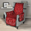 Bandana Red Paisley Print Pattern Armchair Protector-grizzshop