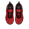 Bandana Red Paisley Print Pattern Black Sneaker-grizzshop