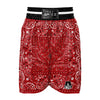 Bandana Red Paisley Print Pattern Boxing Shorts-grizzshop