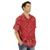 Bandana Red Paisley Print Pattern Men's Hawaiian Shirt-grizzshop