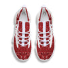 Bandana Red Paisley Print Pattern White Gym Shoes-grizzshop