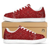 Bandana Red Paisley Print Pattern White Low Top Sneakers-grizzshop