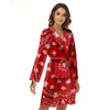 Bandana Red Paisley Print Women's Robe-grizzshop