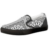 Bandana White And Black Paisley Print Pattern Black Slip On Shoes-grizzshop