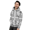 Bandana White And Black Paisley Print Pattern Men's Hoodie-grizzshop