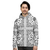 Bandana White And Black Paisley Print Pattern Men's Hoodie-grizzshop