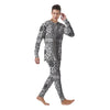 Bandana White And Black Paisley Print Pattern Men's Pajamas-grizzshop