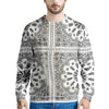 Bandana White And Black Paisley Print Pattern Men's Sweatshirt-grizzshop