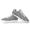 Bandana White And Black Paisley Print Pattern White Low Top Sneakers-grizzshop