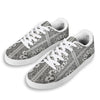 Bandana White And Black Paisley Print Pattern White Low Top Sneakers-grizzshop