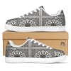 Bandana White And Black Paisley Print Pattern White Low Top Sneakers-grizzshop