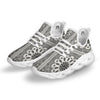 Bandana White And Black Paisley Print Pattern White Running Shoes-grizzshop